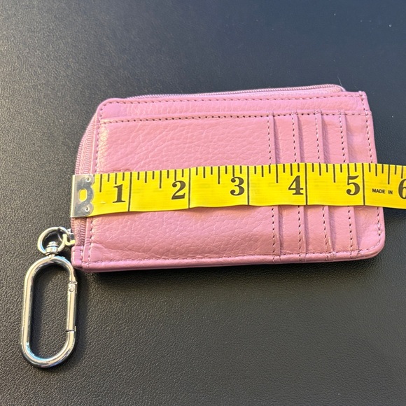 Pink Genuine Leather Key & Card/Money Holder - Picture 8 of 10